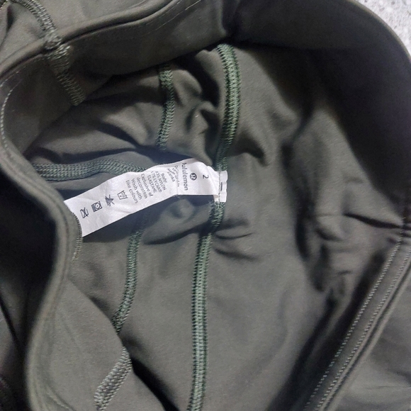 Lululemon Fast and Free Crops 2 Olive - Picture 4 of 5